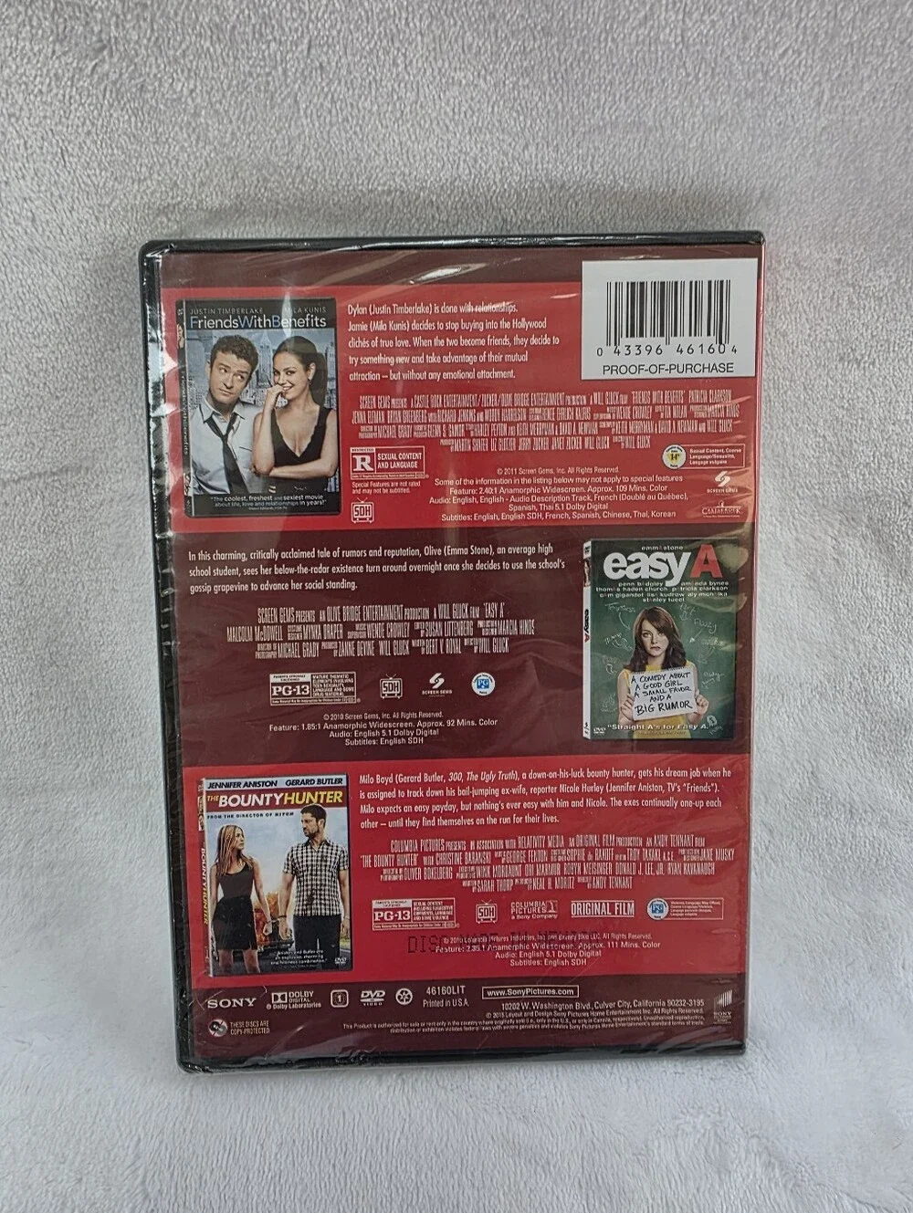 The Laugh Out Loud 3-Movie: Friends with Benefits, Easy A, The Bounty Hunter